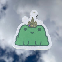 Load image into Gallery viewer, Glitter Regal Frog Sticker
