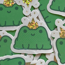 Load image into Gallery viewer, Glitter Regal Frog Sticker
